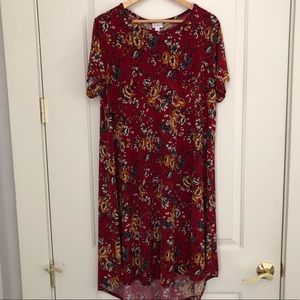 LuLaRoe Carly Warm Floral Pattern